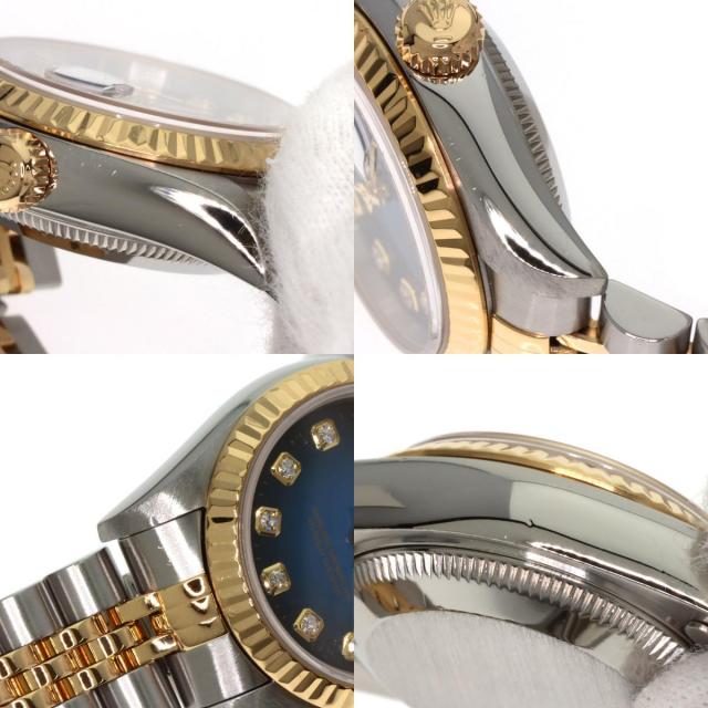 ロレックス 腕時計 デイトジャスト 10P ダイヤモンド ブルーグラデーション