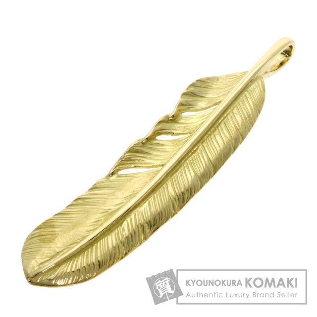 goro's ゴローズ フェザー 右向き ペンダントトップ K18イエロー