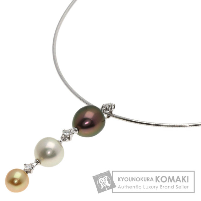 TASAKI タサキ 黒パール 真珠 ダイヤモンド ネックレス プラチナ