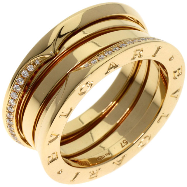 BVLGARI K18 750 ビーゼロワン ダイヤ BVLGARI ブルガリ 指輪 K18YG ダイヤ B.zero1 ビーゼロワン