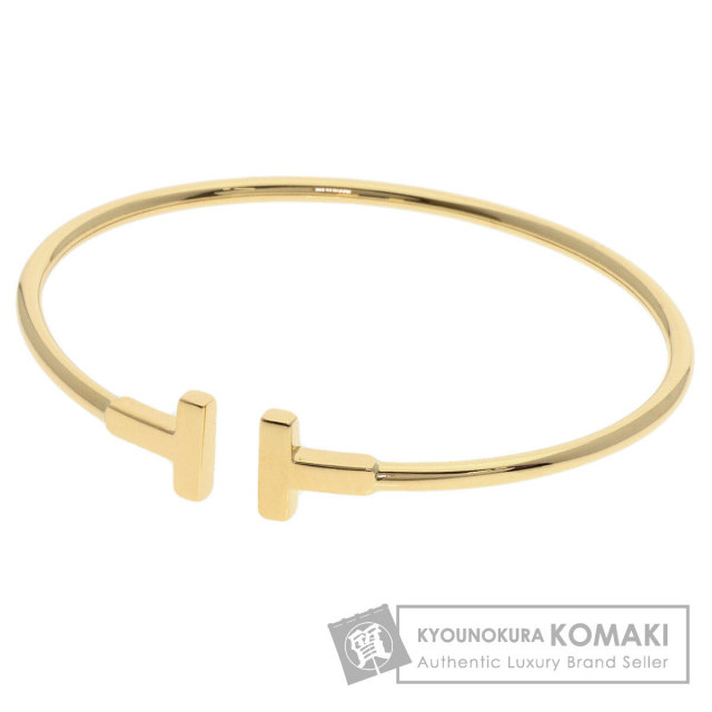 ティファニーtワイヤーバングル 750 k18 イエローゴールド TIFFANY&Co. ティファニー Tワイヤー ブレスレット K18イエロー
