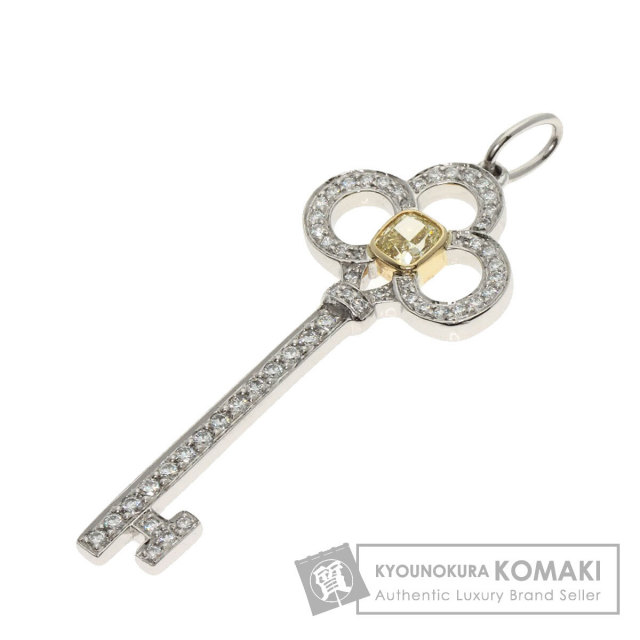 ティファニー ペンダントトップ クラウンキー イエローダイヤモンド ダイヤモンド