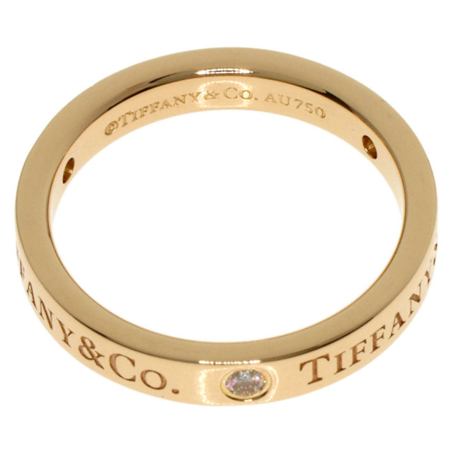 TIFFANY＆Co【ティファニー】 フラットバンド　3Pダイヤリング 18k TIFFANY&Co. ティファニー フラット バンド 3P ダイヤモンド