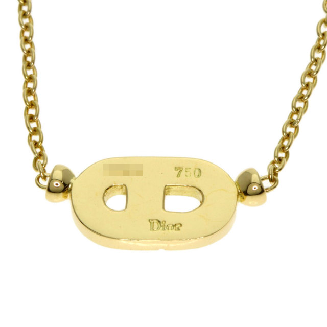 DIOR ディオール　ネックレス　ダイヤ　ロゴ　ゴールド Dior ディオール ダイヤモンド ネックレス K18イエローゴールド