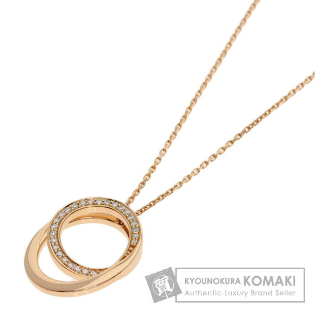 カルティエ　ネックレス　18金　ピンクゴールド　ダイヤ カルティエ Cartier ロゴ ドゥーブルC ピンクゴールド K18PG