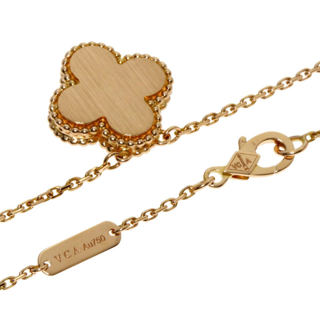 ヴァンクリーフ＆アーペル ネックレス ヴィンテージ アルハンブラ ブルズアイ 1P ダイヤモンド