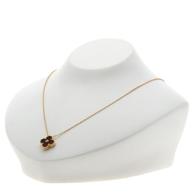 ヴァンクリーフ＆アーペル ネックレス ヴィンテージ アルハンブラ ブルズアイ 1P ダイヤモンド