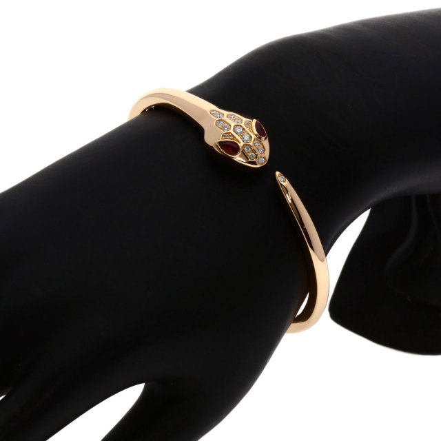 ブルガリ ブレスレット セルペンティ セドゥットーリ ルベライト ダイヤモンド M