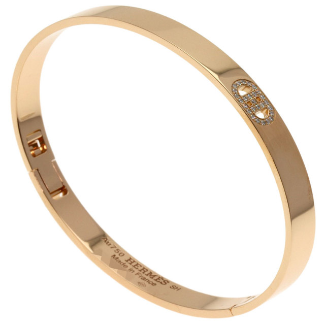 HERMES エルメス H ダンクル ダイヤモンド ブレスレット K18ピンク