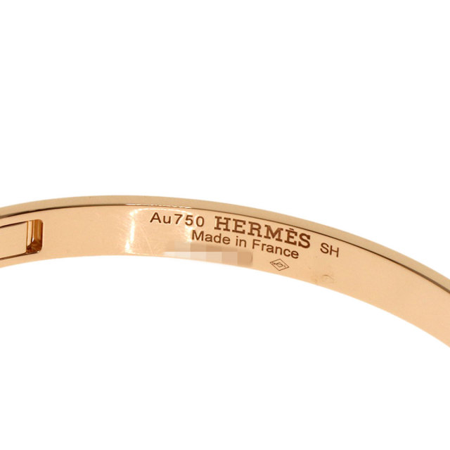 HERMES エルメス H ダンクル ダイヤモンド ブレスレット K18ピンク
