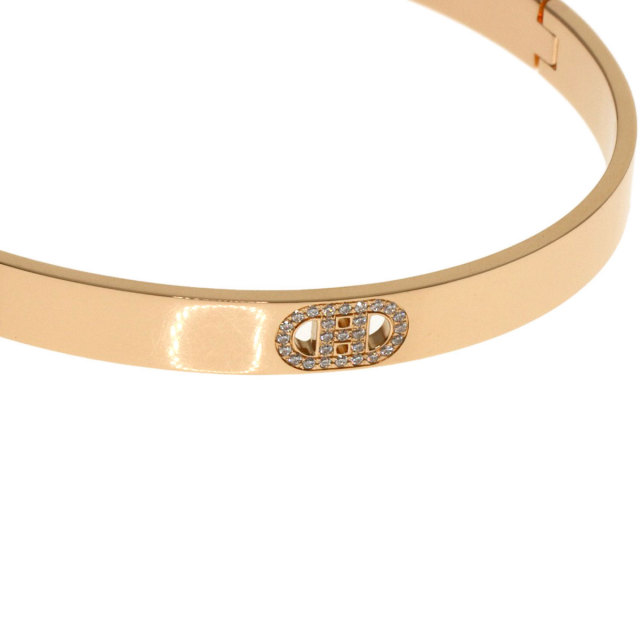 HERMES エルメス H ダンクル ダイヤモンド ブレスレット K18ピンク