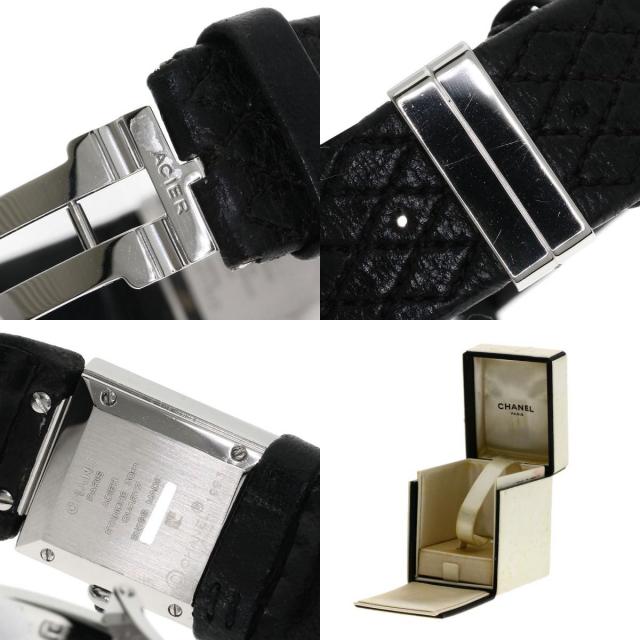 美品　CHANELマトラッセ レディース 腕時計 H0116 クロコレザーベルト CHANEL - CHANEL シャネル マトラッセ ブラック文字盤 SS 革