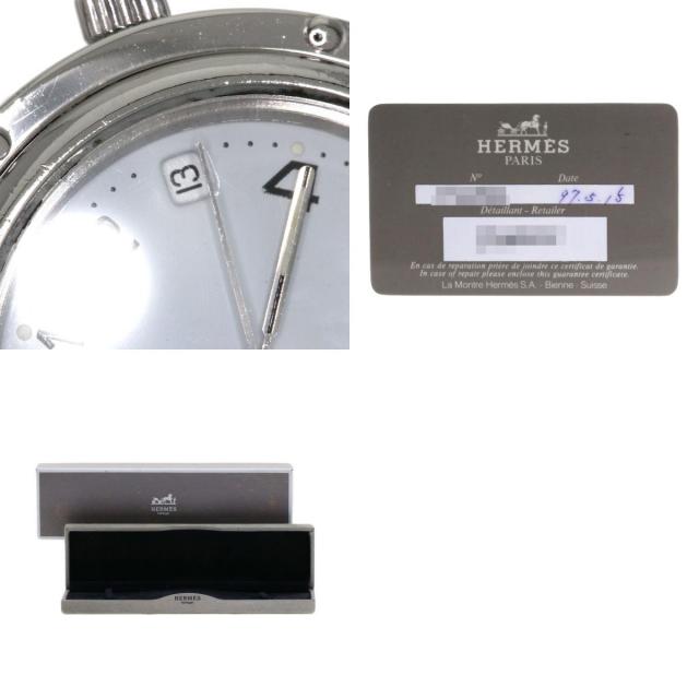 HERMES エルメス クリッパー ステンレススチール【ジャンク品】 HERMES エルメス クリッパー 旧バックル 腕時計 ステンレス
