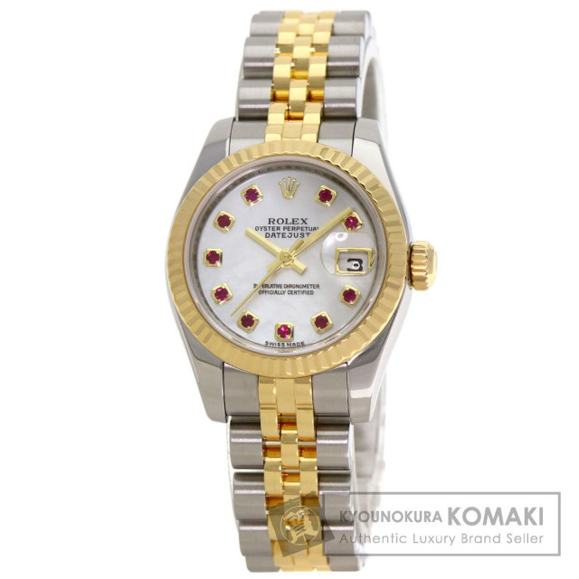 ロレックス 腕時計 デイトジャスト 10P ルビー