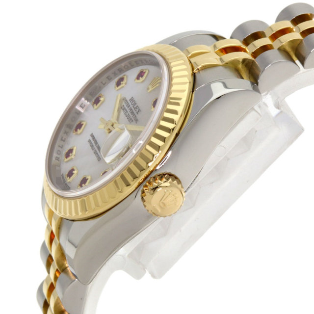 ロレックス 腕時計 デイトジャスト 10P ルビー