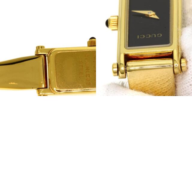 海外人気　GUCCI グッチ　1500L レクタンギュラー　ゴールド　腕時計 GUCCI グッチ 1500L スクエアフェイス 腕時計 GP/GP レディース