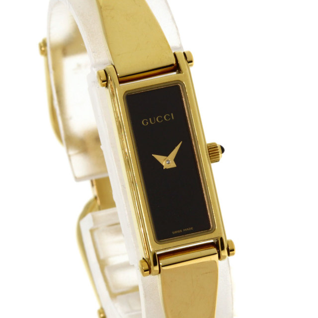 新品電池✨️GUCCI 腕時計 クォーツ1500L スクエア ゴールド GUCCI グッチ 1500L スクエアフェイス 腕時計 GP/GP レディース