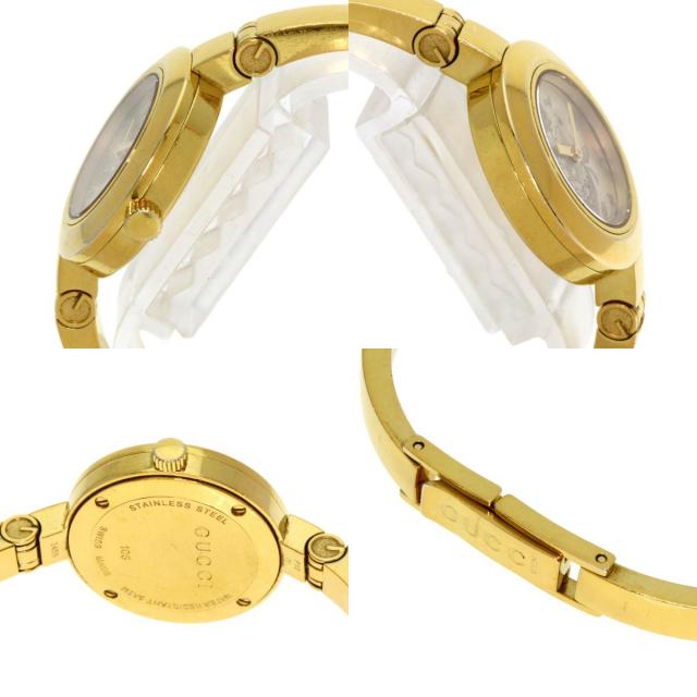GUCCI ゴールドラウンドフェイス時計 楽天市場】グッチ 3001M ラウンドフェイス 腕時計 GP/革 メンズ