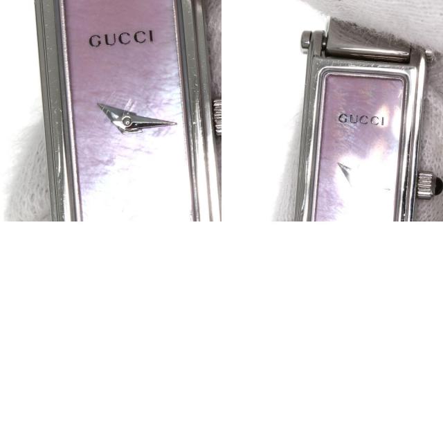 GUCCI グッチ 1500L スクエアフェイス バングル ピンクシェル