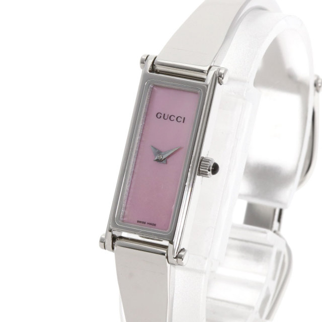 GUCCI グッチ 1500L スクエアフェイス バングル ピンクシェル