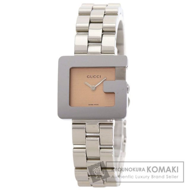438【美品】GUCCI 時計　箱付き　3600L スクエア　レディース　Gロゴ GUCCI グッチ 3600L G スクエアフェイス 腕時計 ステンレス