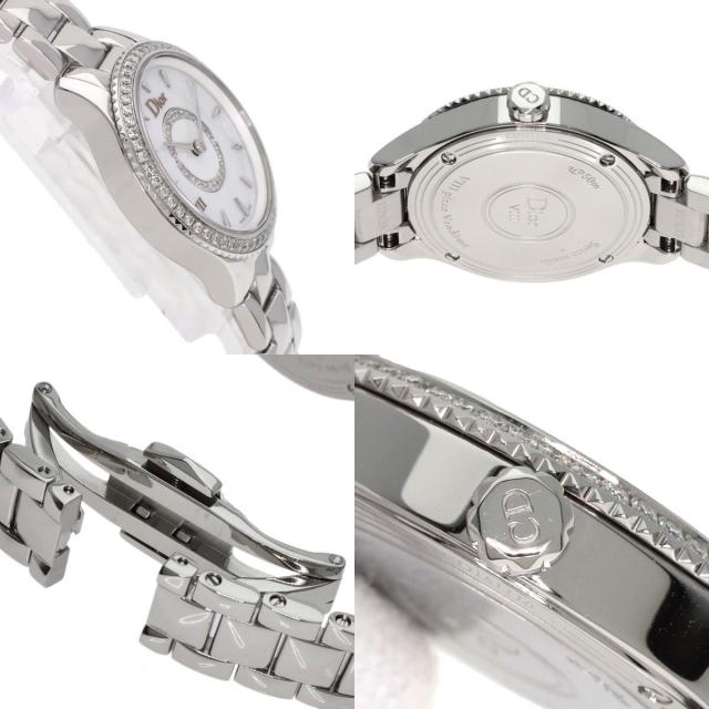 Dior ディオール CD151110M001 モンテーニュ ダイヤモンドベゼル 腕時計 SS SS レディース [中古] Dior ディオール CD151110M001 モンテーニュ ダイヤモンドベゼル