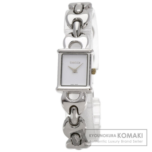 GUCCI 110 スクエアフェイス 腕時計 ステンレススチール レディース GUCCI グッチ 110 スクエアフェイス 3P ダイヤモンド 腕時計