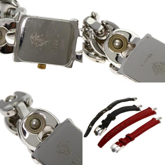 GUCCI グッチ 1800L レディース 時計 シルバー 値下げ 良品GUCCIグッチ レディース腕時計シルバー四角1800L