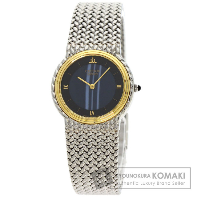 SEIKO セイコー 5A70-0210 クレドール ベゼル ダイヤモンド 腕時計