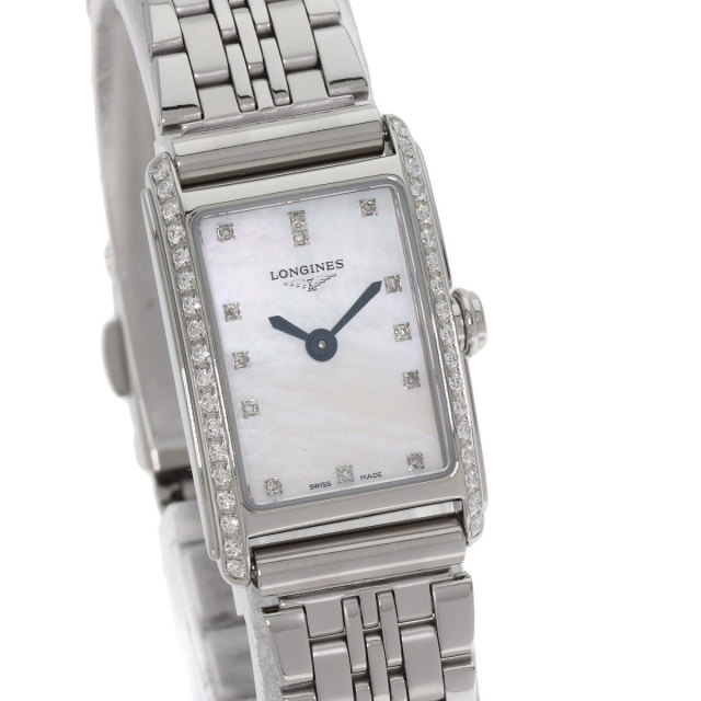 LONGINES ロンジン アナログ 腕時計 シルバー レディース ブランド LONGINES ロンジン L5.258.0 コンクエスト ダイヤモンド 腕時計