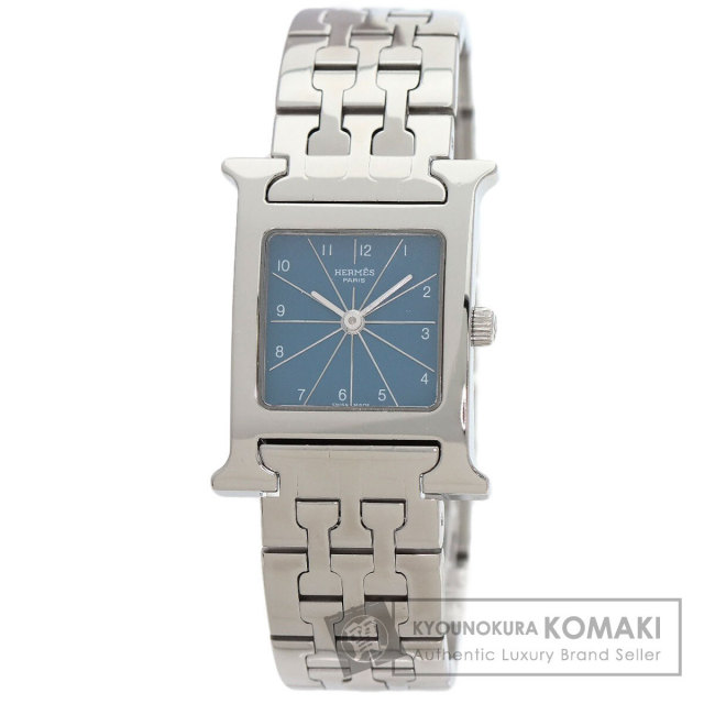 Hermès エルメス HH1.210 レディース 腕時計 稼働品 ブルー エルメス Hウォッチ HH1.210 ブルー レディース 時計 【中古