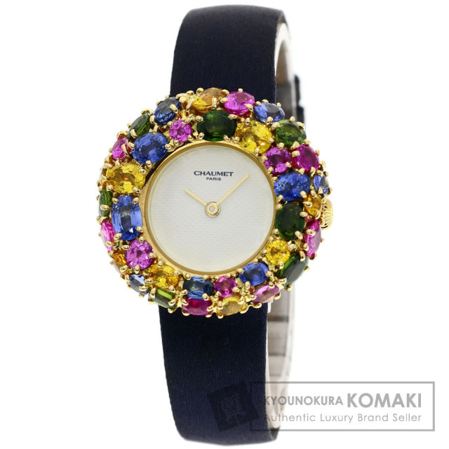 CHAUMET ショーメ ゴールド文字盤 革ベルト 腕時計 レディース CHAUMET ショーメ ゴールド文字盤 革ベルト 腕時計 レディース