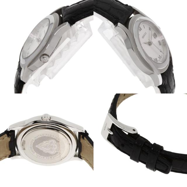 ⭐【超レア美品】グッチ5500Lコンビダイヤパールフェイス腕時計(稼働品) GUCCI グッチ 5500L ラウンドフェイス 腕時計 ステンレス