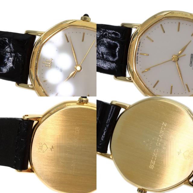 SEIKO セイコー 1271-5000 クレドール 腕時計 K18YG 革 レディース [中古] SEIKO セイコー 1271-5000 クレドール 腕時計 K18イエローゴールド/革