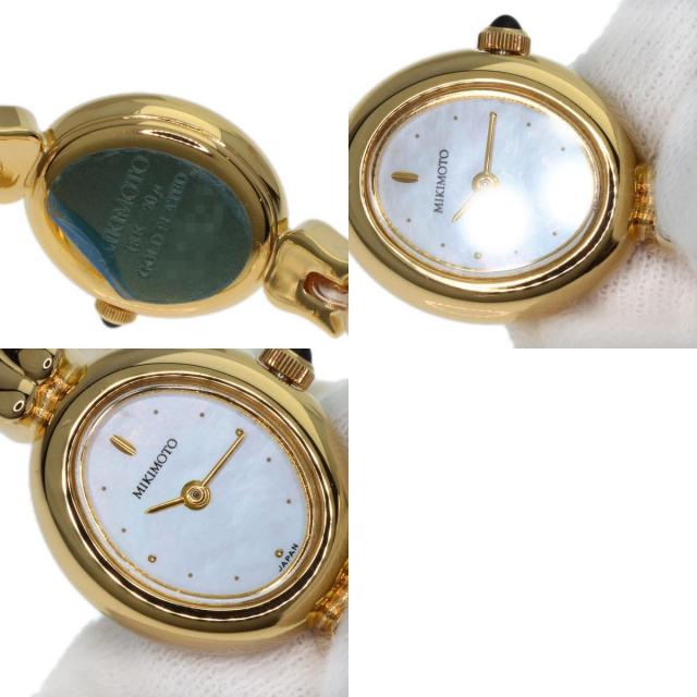 MIKIMOTO ミキモト 1E20-3041 パール 真珠 ブレスウォッチ 腕時計 GP