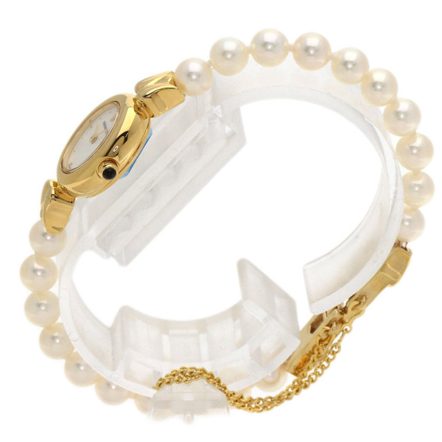 MIKIMOTO ミキモト 1E20-3041 パール 真珠 ブレスウォッチ 腕時計 GP