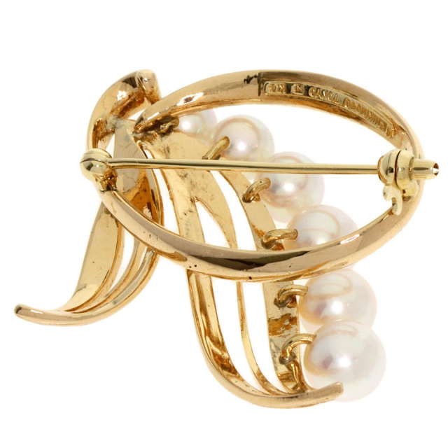 ミキモトMIKIMOTO パール K14 ゴールド　ブローチ 楽天市場】ミキモト MIKIMOTO ブローチ K14YG パール 5.5mm〜5.8