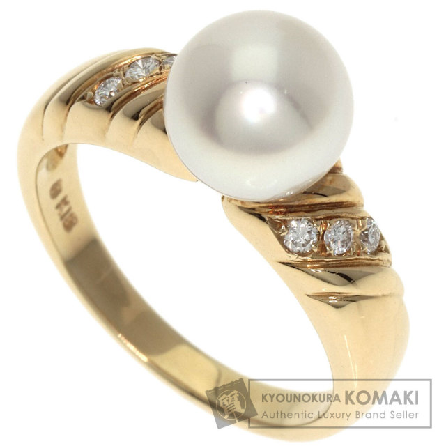 最終価格‼︎ MIKIMOTO アコヤ パール リングK18 ダイヤモンド MIKIMOTO ミキモト アコヤパール 真珠 ダイヤモンド リング