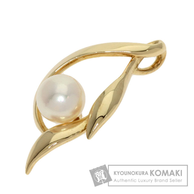ミキモト パール 真珠 ペンダントトップ K14イエローゴールド レディース