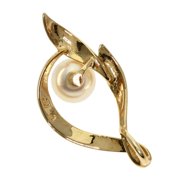 美品　MIKIMOTO ミキモト　パールペンダントトップ　ゴールド　K14 MIKIMOTO】ミキモト K14 ゴールド 真珠 約7.4ミリ ペンダント