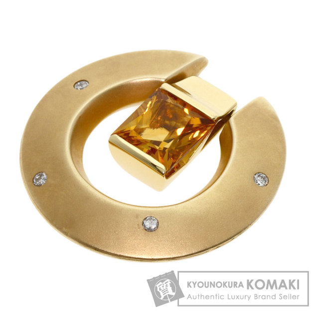 TASAKI タサキ シトリン ダイヤモンド ペンダントトップ K18