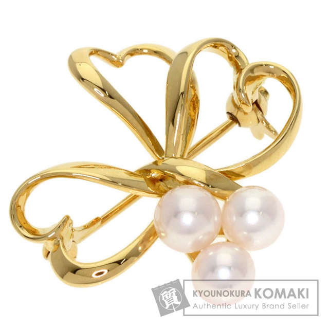 極美品✨MIKIMOTO ミキモト パール　ブローチ　コサージュ MIKIMOTO - MIKIMOTO ミキモト パール 真珠 ブローチ K14YG