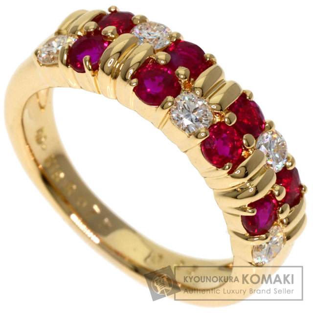 【MIKIMOTO】天然 ルビーダイヤ リング MIKIMOTO ミキモト ルビー ダイヤモンド リング・指輪 K18