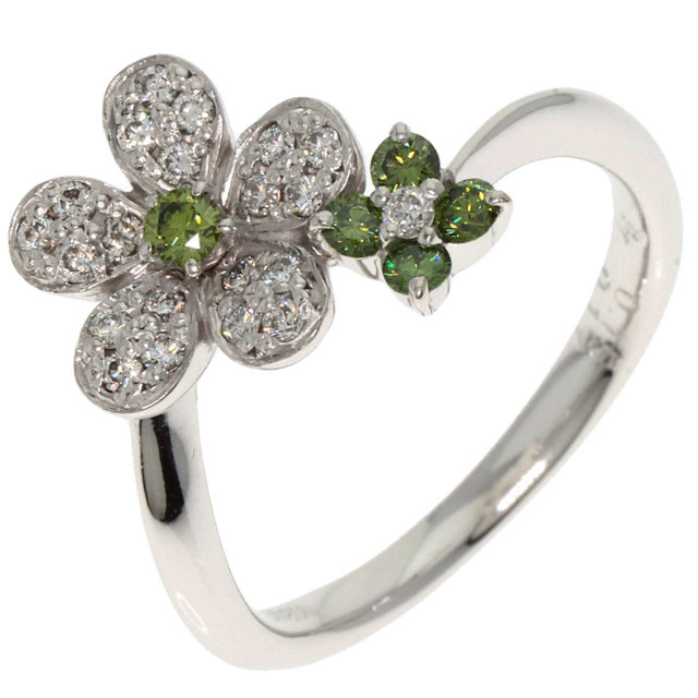 23/美品 ポンテヴェキオ K18WG ダイヤ計0.35ct リング 指輪 Ponte Vecchio ポンテヴェキオ ダイヤ0.20ct フラワー リング