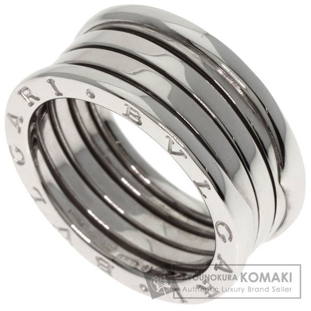 ブルガリ　K18WGビー・ゼロワン エッセンシャルリング　ダイヤセット　17号 BVLGARI ブルガリ 指輪 K18WG フルパヴェダイヤ1.51ct B.zero1