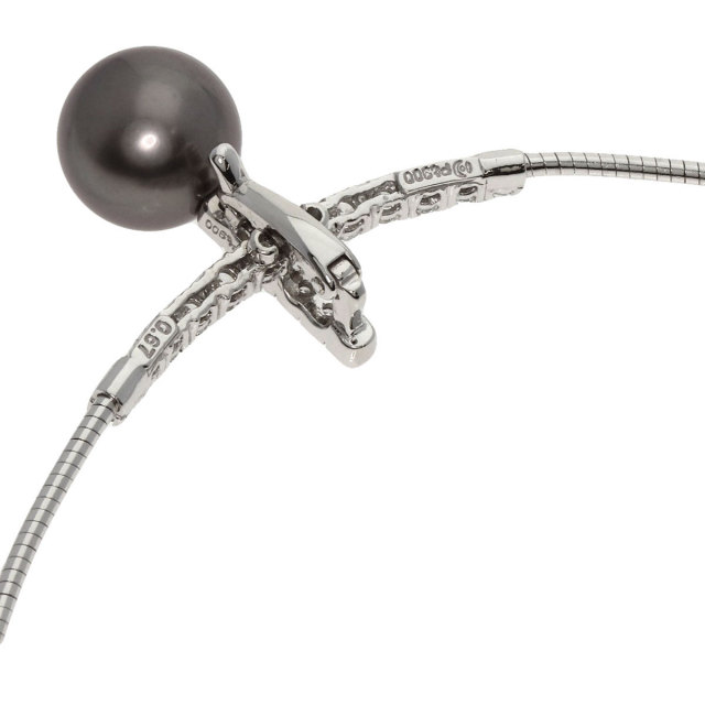 Pt900 黒蝶真珠ダイヤモンドペンダントトップ【品番K59】パール ネックレス Pt900 黒蝶真珠ダイヤモンドペンダントトップ【品番K59】パール