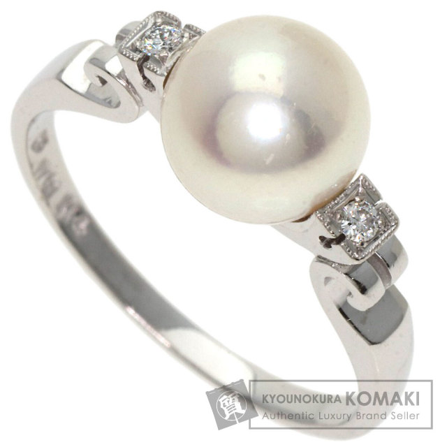 MIKIMOTO ミキモト パール 真珠 ダイヤモンド リング・指輪 K14