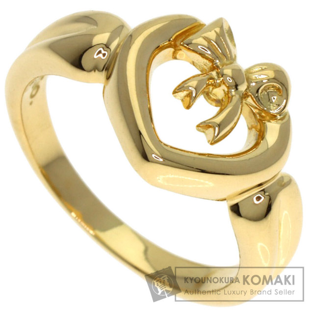 TIFFANY&Co. ティファニー ハートリボン リング・指輪 シルバー/K18YG