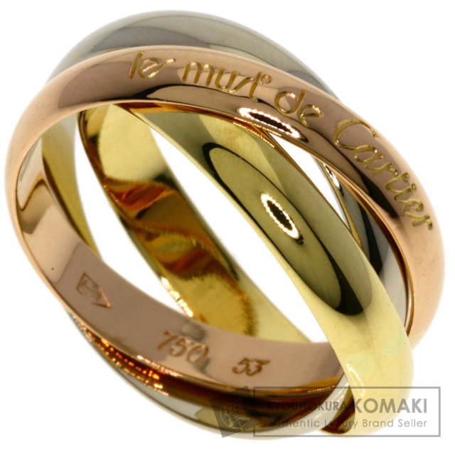 CARTIER カルティエ トリニティ #53 リング・指輪 K18イエローゴールド