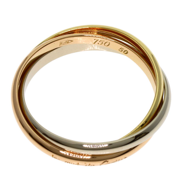 【廃盤】カルティエ Cartier トリニティリング#50 XSウルトラスリム 廃盤】カルティエ Cartier トリニティリング#50 XSウルトラスリム
